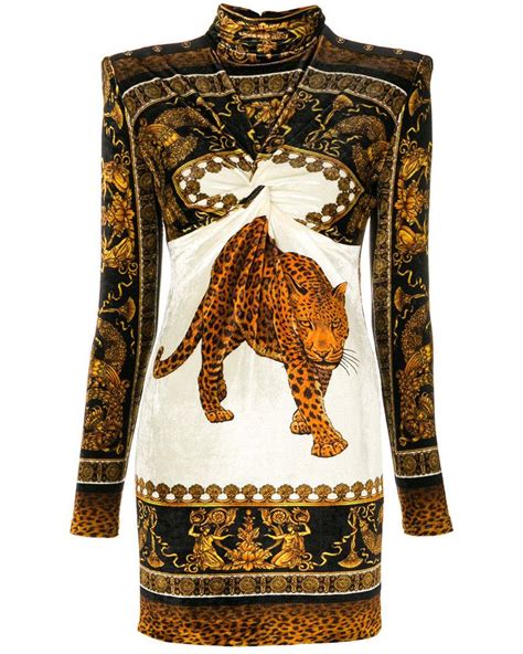 versace tiger print dress|versace women's clothing.